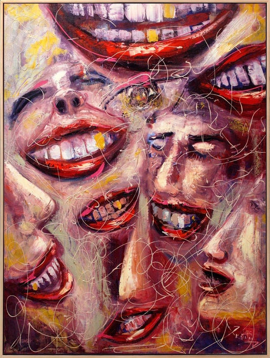 Gülen Dişler Yağlı Boya Tablosu
