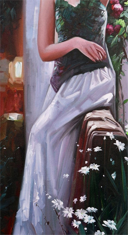 Gül Bahçesinin Güncesi Yağlı Boya Tablosu