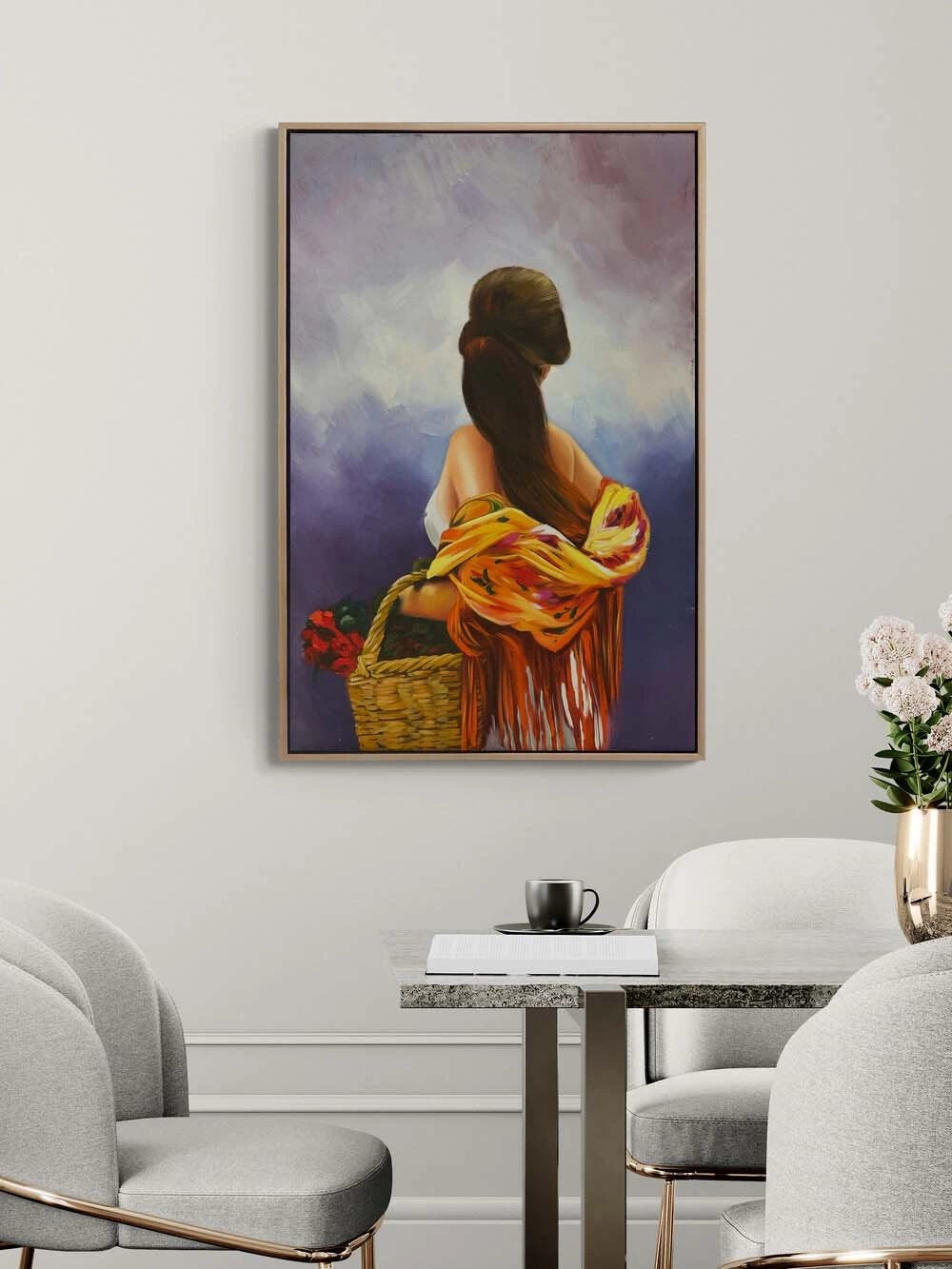 Güllü Güzel Yağlı Boya Tablosu