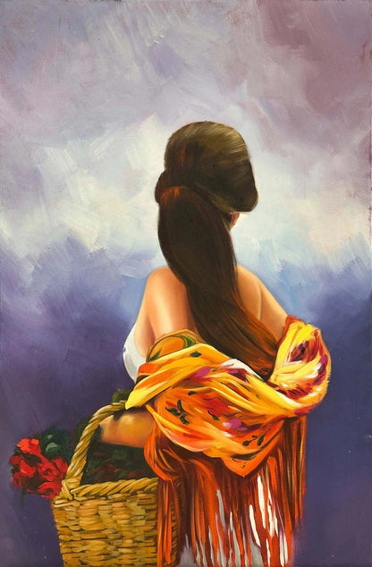 Güllü Güzel Yağlı Boya Tablosu