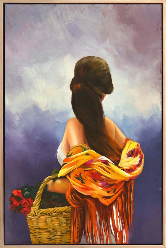 Güllü Güzel Yağlı Boya Tablosu