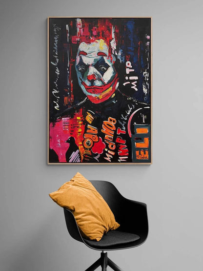 Gülüşün Karanlığı Joker Yağlı Boya Tablosu
