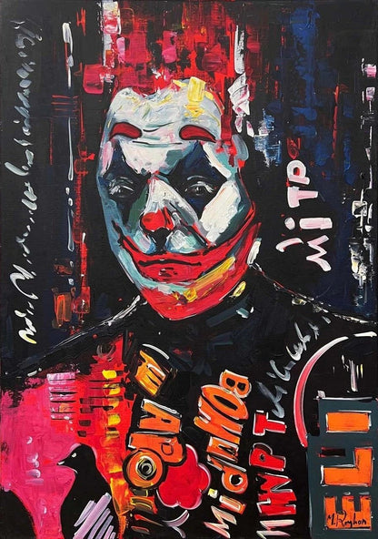 Gülüşün Karanlığı Joker Yağlı Boya Tablosu
