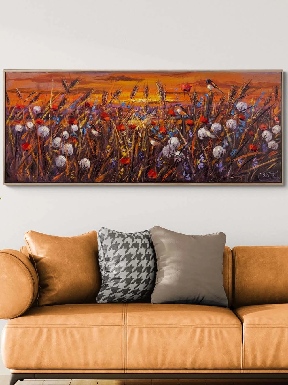 Gün Batımında Fısıltılar Yağlı Boya Tablosu