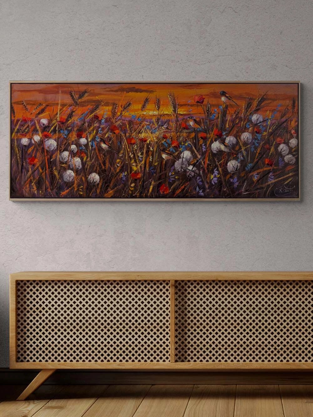 Gün Batımında Fısıltılar Yağlı Boya Tablosu