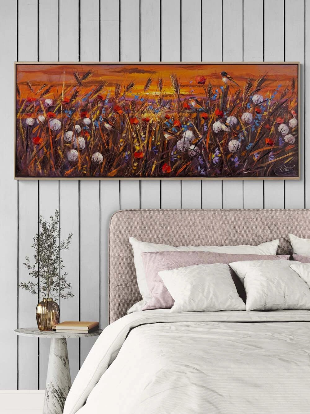 Gün Batımında Fısıltılar Yağlı Boya Tablosu