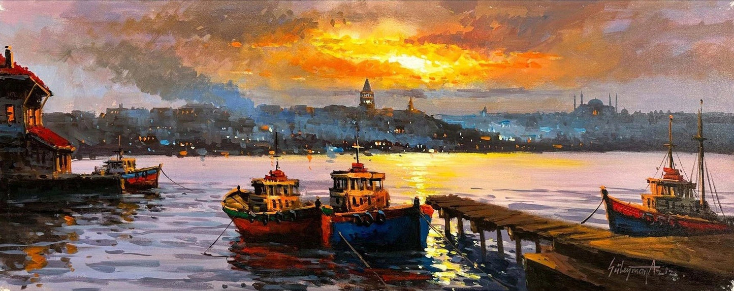 Gün Batımının Fısıltısı Yağlı Boya Tablosu