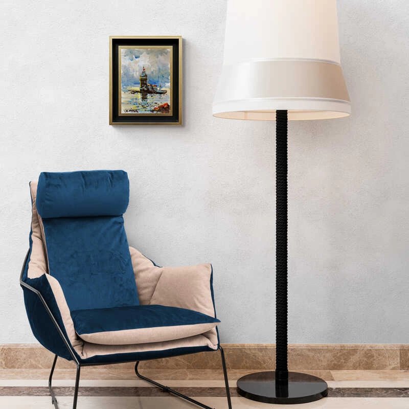 Günbatımında Kız Kulesi Yağlı Boya Tablosu