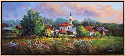 Gurbette Kalan Köyüm Yağlı Boya Tablosu