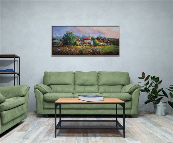 Gurbette Kalan Köyüm Yağlı Boya Tablosu