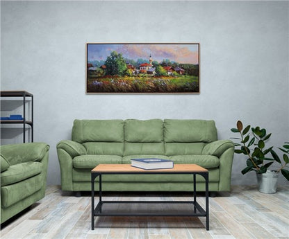 Gurbette Kalan Köyüm Yağlı Boya Tablosu