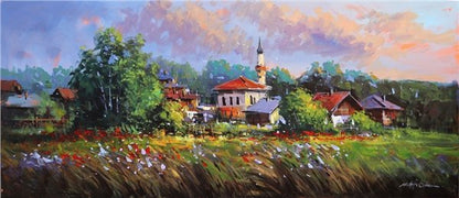 Gurbette Kalan Köyüm Yağlı Boya Tablosu