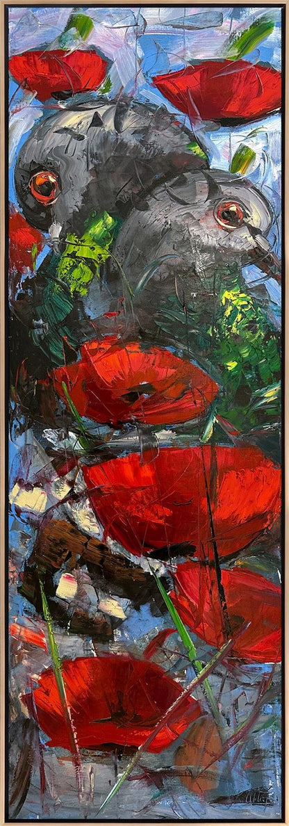 Güvercinler Aşkına Yağlı Boya Tablosu