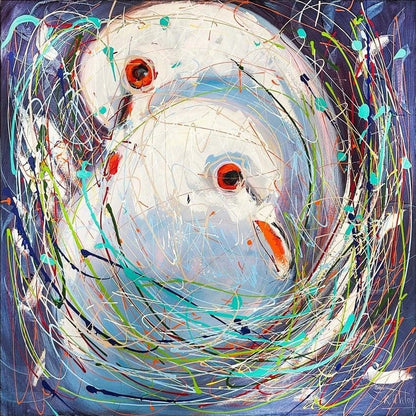 Güvercinlerin Düşleri Yağlı Boya Tablosu