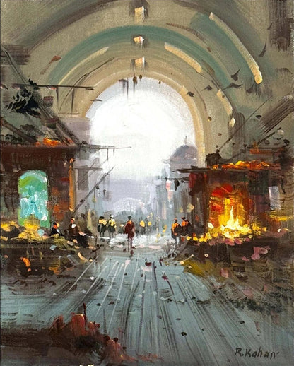 Hafızalarda Bir Sokak Yağlı Boya Tablosu