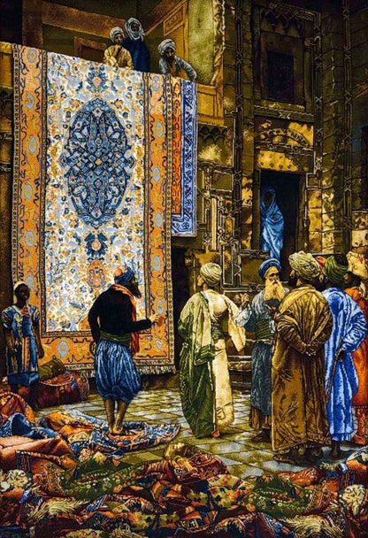 Halı Tüccarı El Dokuma Tablosu