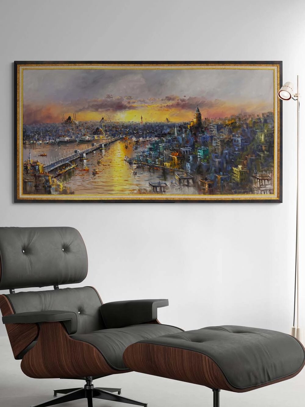 Haliç’in Altın Saati Yağlı Boya Tablosu