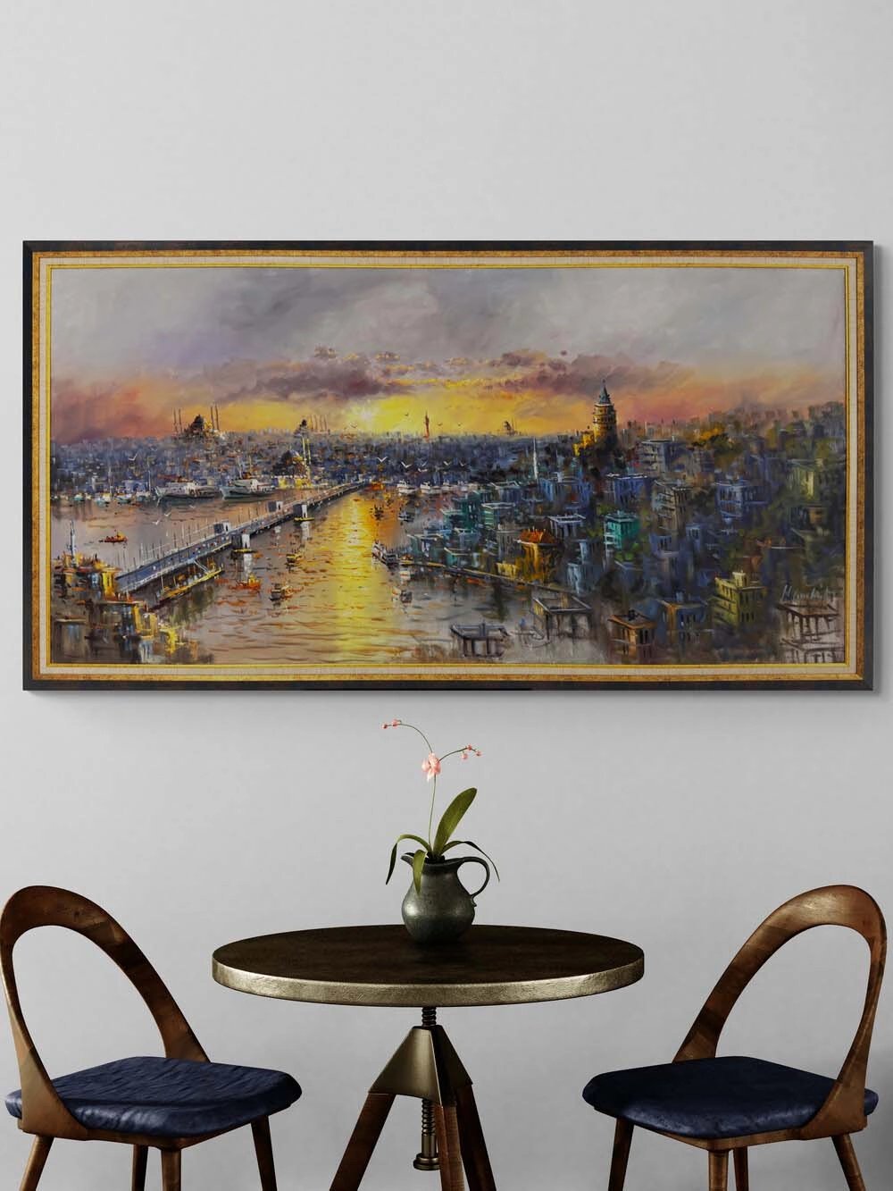 Haliç’in Altın Saati Yağlı Boya Tablosu