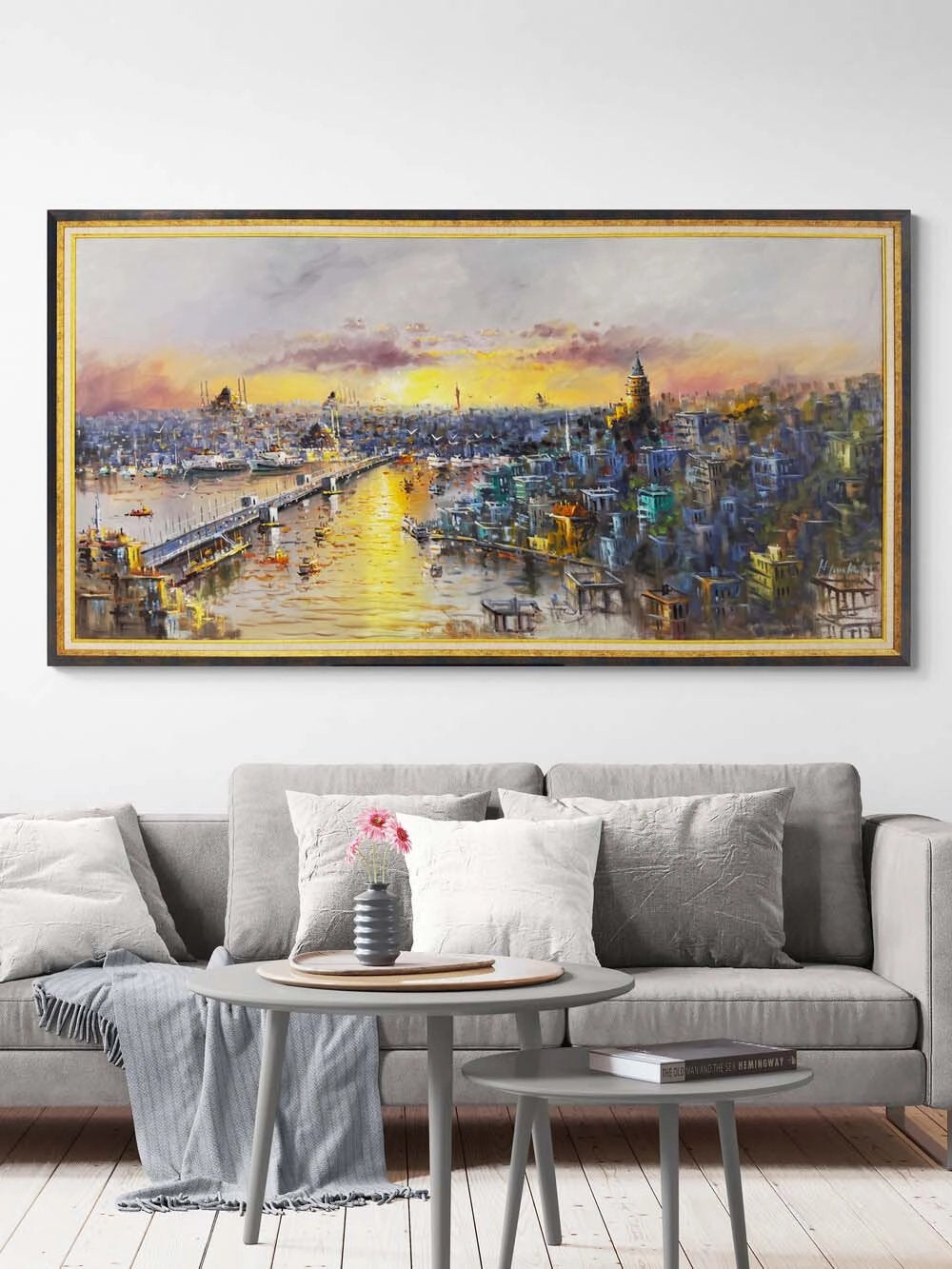 Haliç’in Altın Saati Yağlı Boya Tablosu
