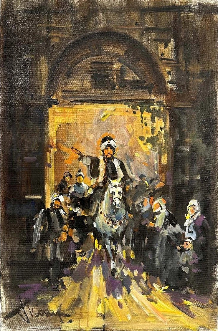 Halkı Selamlama Yağlı Boya Tablosu