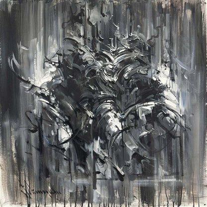 Hareketin Geometrisi Yağlı Boya Tablosu