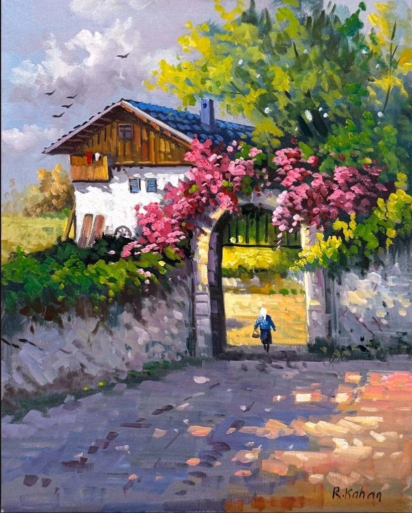 Hatıraların Bahçesi Yağlı Boya Tablosu