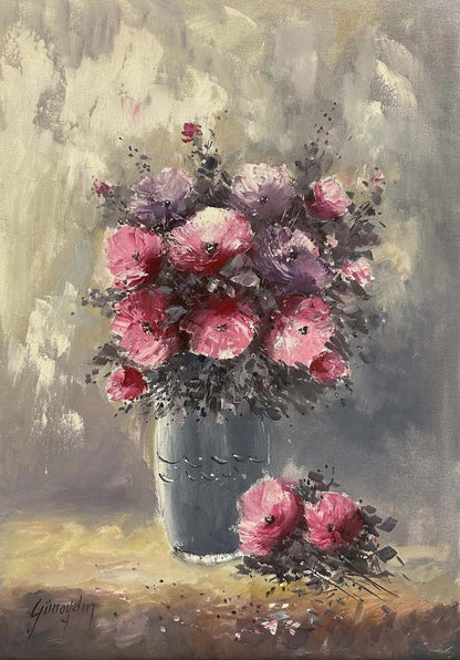 Hatıraların Buketi Yağlı Boya Tablosu