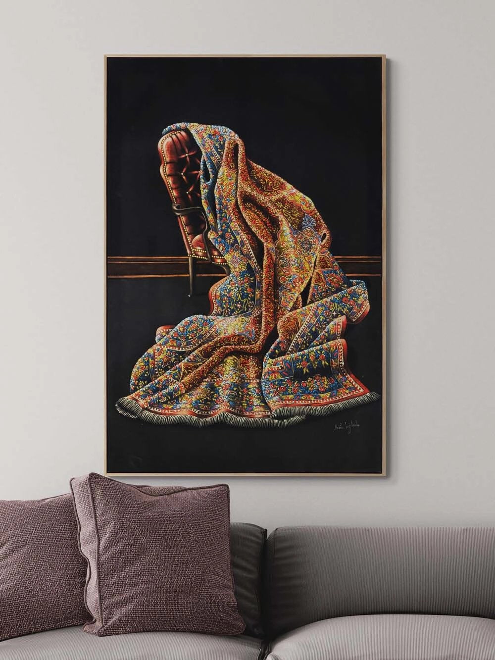 Hatıralı Koltuk Yağlı Boya Tablosu