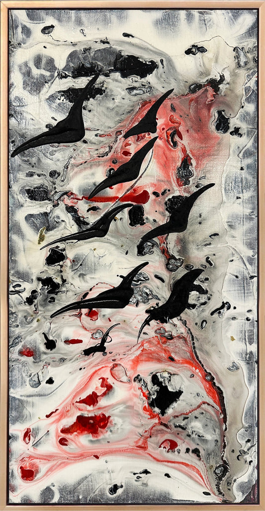 Hayallerde Kuşlar Yağlı Boya Tablosu