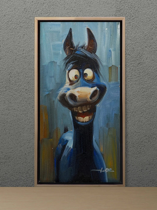 Heyecanlı Eşek Yağlı Boya Tablosu