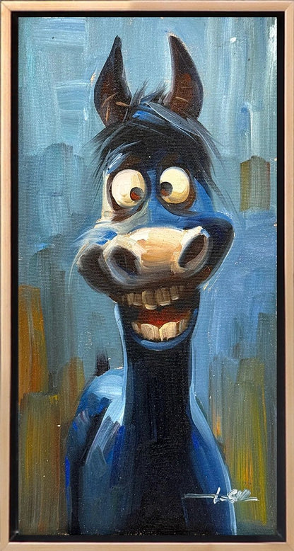 Heyecanlı Eşek Yağlı Boya Tablosu