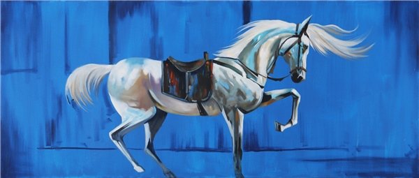 Atın Zarif Adımları Yağlı Boya Tablosu