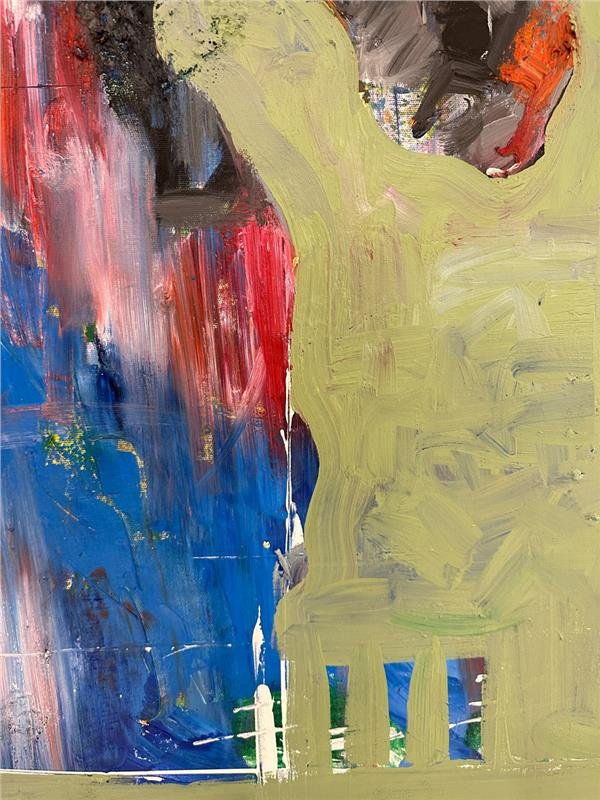 Atın Renkli Duruşu Yağlı Boya Tablosu