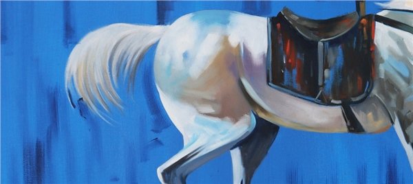 Atın Zarif Adımları Yağlı Boya Tablosu