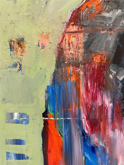 Atın Renkli Duruşu Yağlı Boya Tablosu