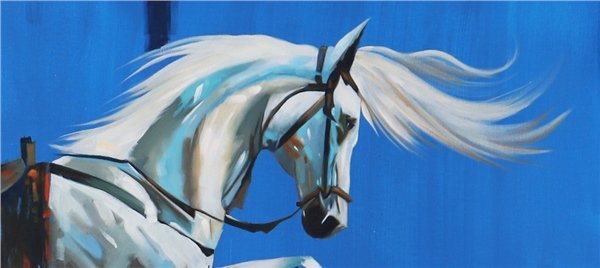 Atın Zarif Adımları Yağlı Boya Tablosu