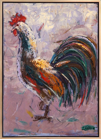 Horozun Sabahki Çağrısı Yağlı Boya Tablosu