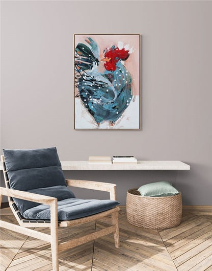 Sabahtan Horoz Çağrısı Yağlı Boya Tablosu