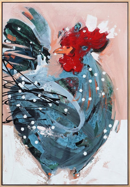 Sabahtan Horoz Çağrısı Yağlı Boya Tablosu