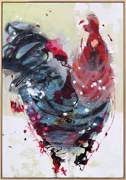 Gün Başlarken Horoz Yağlı Boya Tablosu