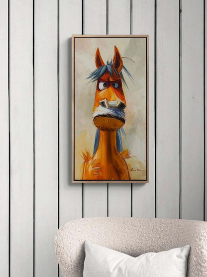 Huysuz At Yağlı Boya Tablosu