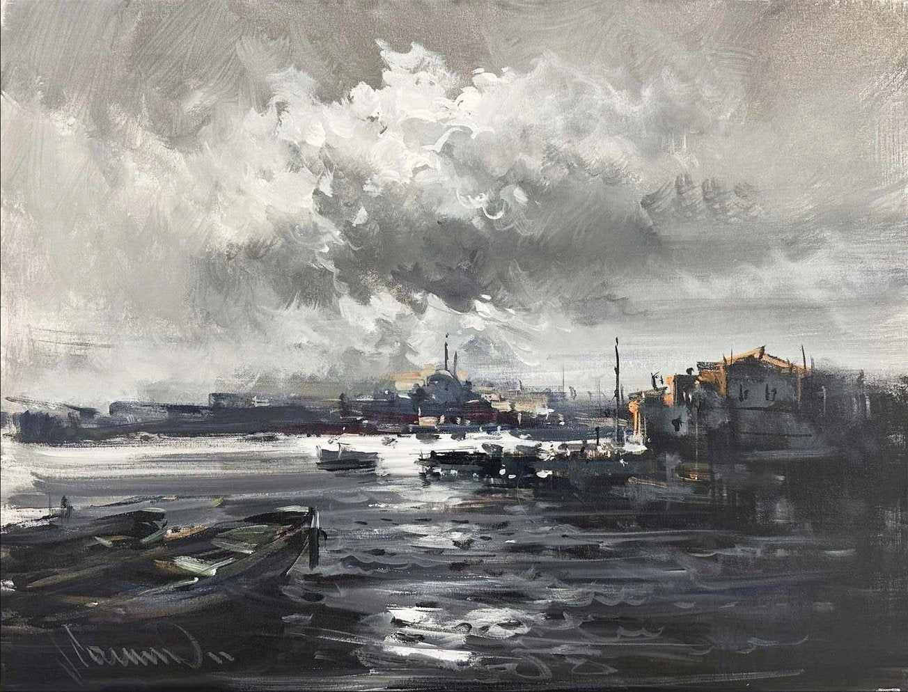 İki Kıtanın Hikayesi Yağlı Boya Tablosu