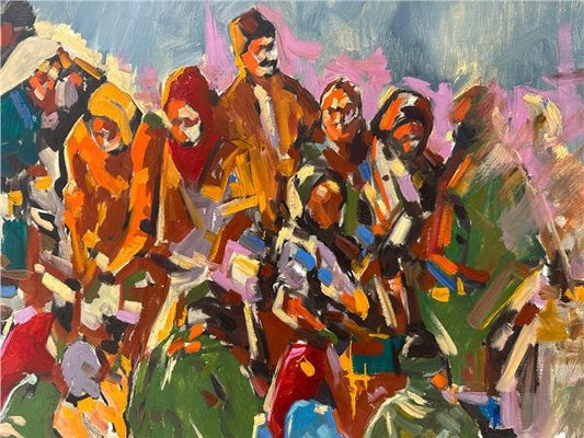 İnsanların Sessiz Şarkısıı Yağlı Boya Tablosu