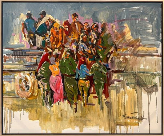 İnsanların Sessiz Şarkısıı Yağlı Boya Tablosu