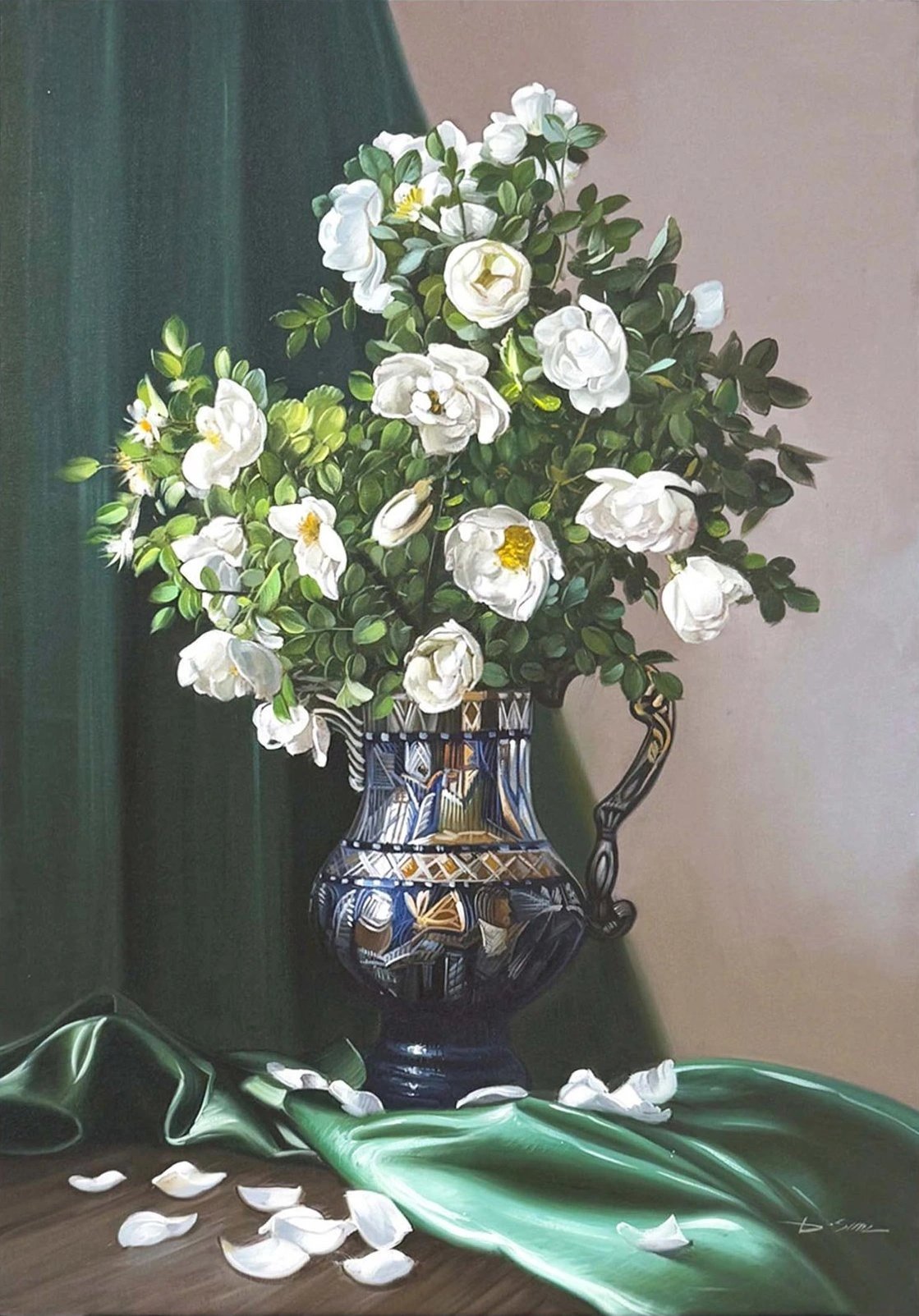 Işığın İçinde Manolya Yağlı Boya Tablosu