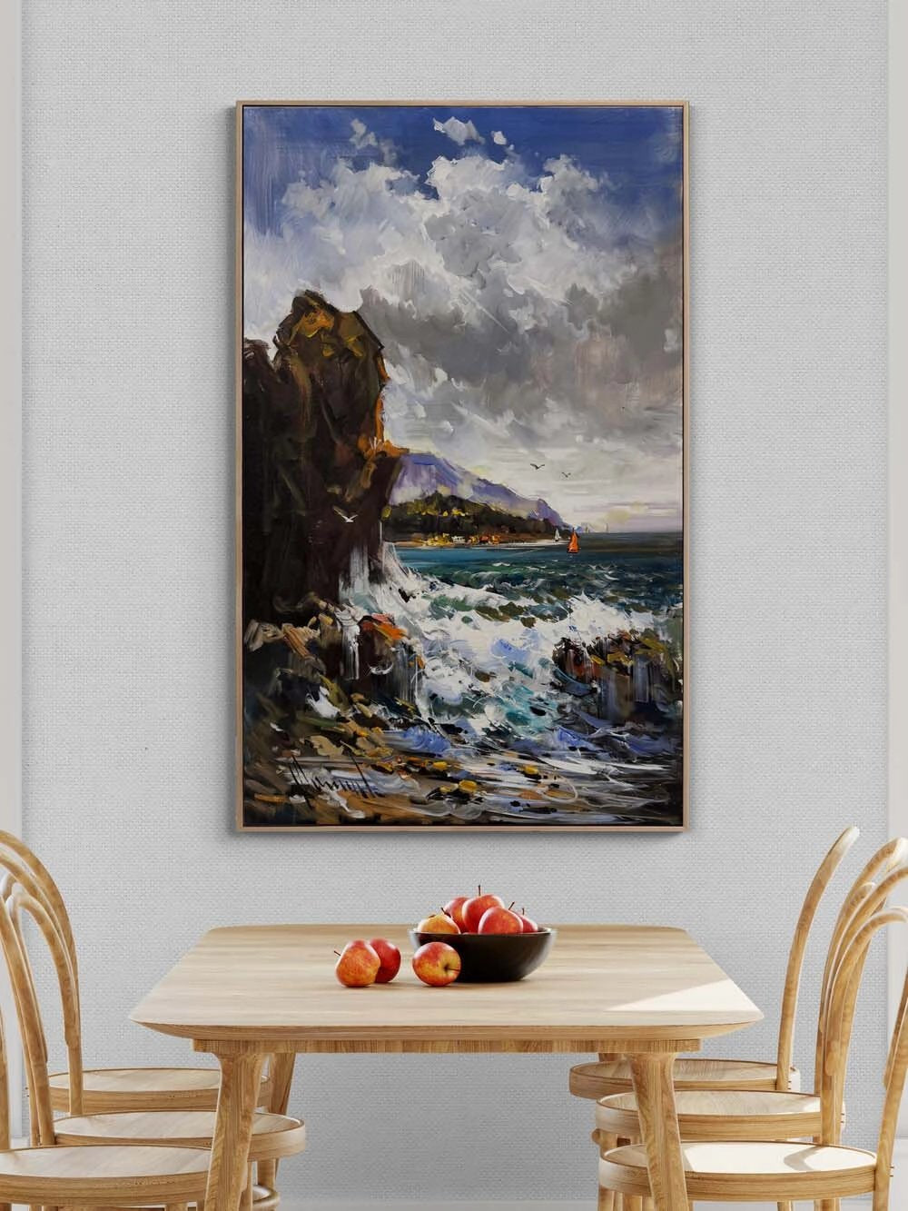 Işığın Kıyısında Yağlı Boya Tablosu