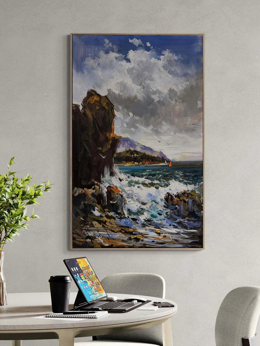 Işığın Kıyısında Yağlı Boya Tablosu