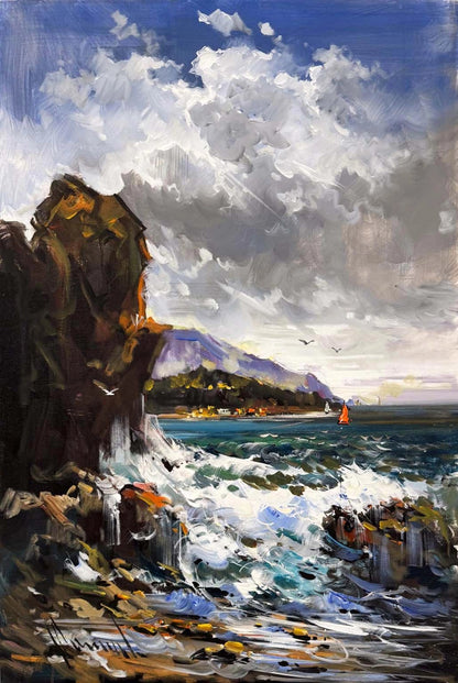 Işığın Kıyısında Yağlı Boya Tablosu