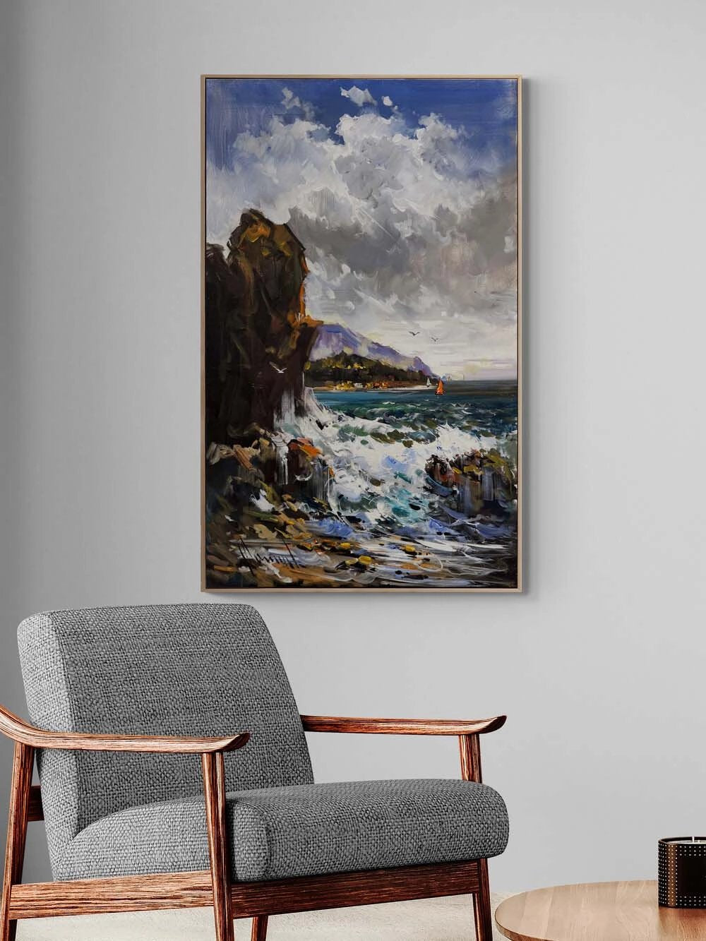 Işığın Kıyısında Yağlı Boya Tablosu