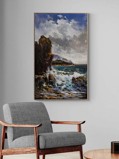 Işığın Kıyısında Yağlı Boya Tablosu